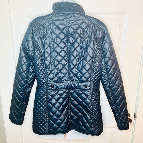 Ellen Tracy Lightweight Insulated Quilted Jacket Zipper Navy Blue M - Picture 8 of 12